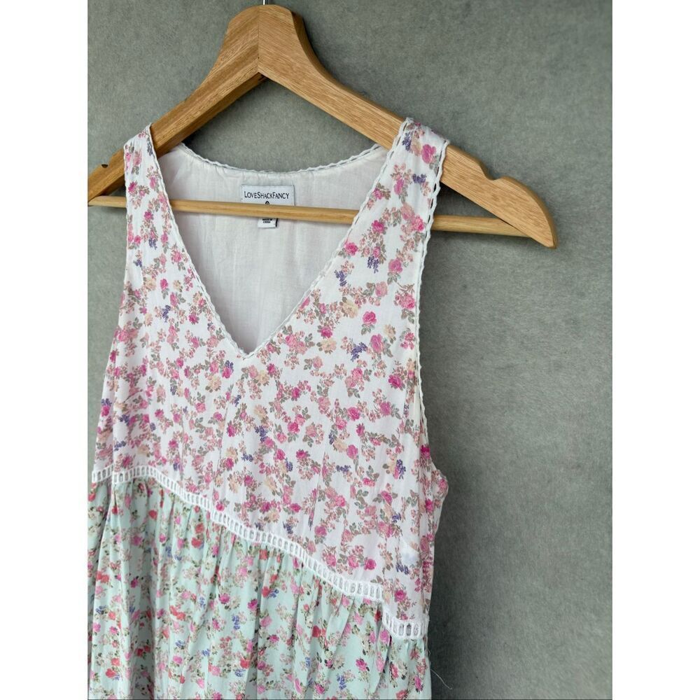 LoveShackFancy x Target Floral Tiered Maxi Dress XS Cottagecore Prairie Romantic - Picture 4 of 8